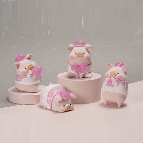 ★Hgtoys★ Bộ 52 Búp Bê Đồ Chơi Hình Hoa Anh Đào Heo LULU Pig Series Hoa Anh Đào Thời Trang Thích Hợp Làm Quà Tặng