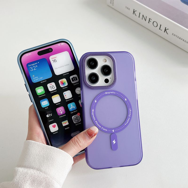 Ốp điện thoại HOCE tích hợp sạc không dây và đế hít nam châm thích hợp cho iPhone 14 13 Pro Max