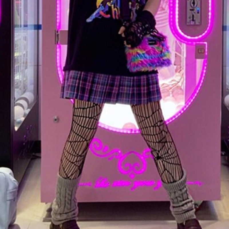 Youyo Quần Tất Lưới Rỗng Họa Tiết Mạng Nhện Phong Cách Gothic Halloween Dành Cho Nữ K