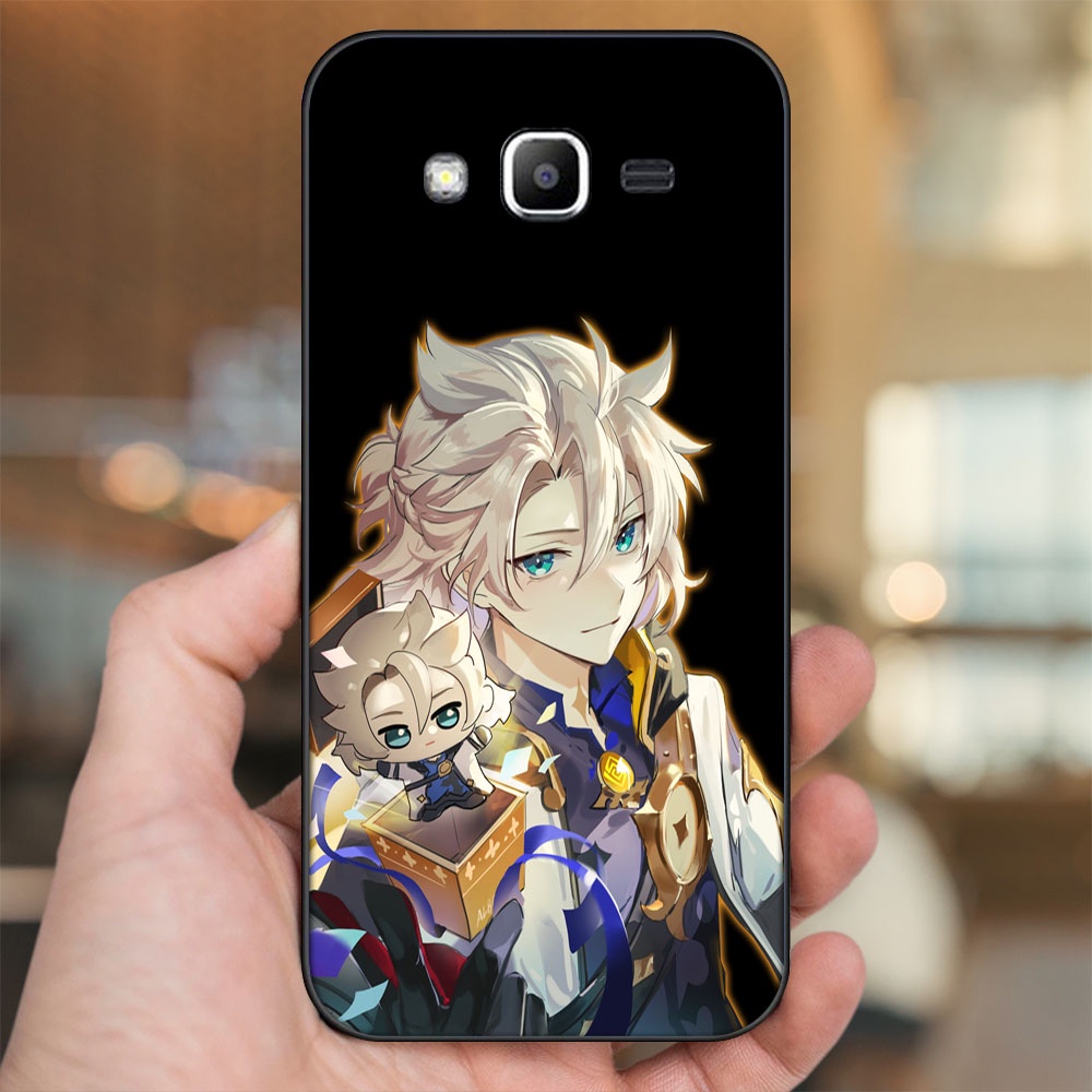 Ốp lưng Samsung J2 Prime, J3 2016, J5 2015 viền đen in hình Albedo Genshin Impact