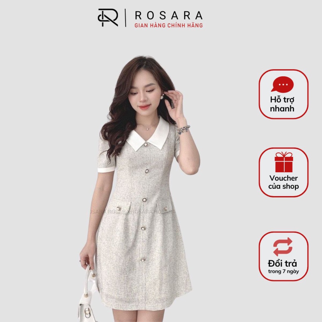 Váy thời trang thiết kế Rosara công sở sang chảnh V39
