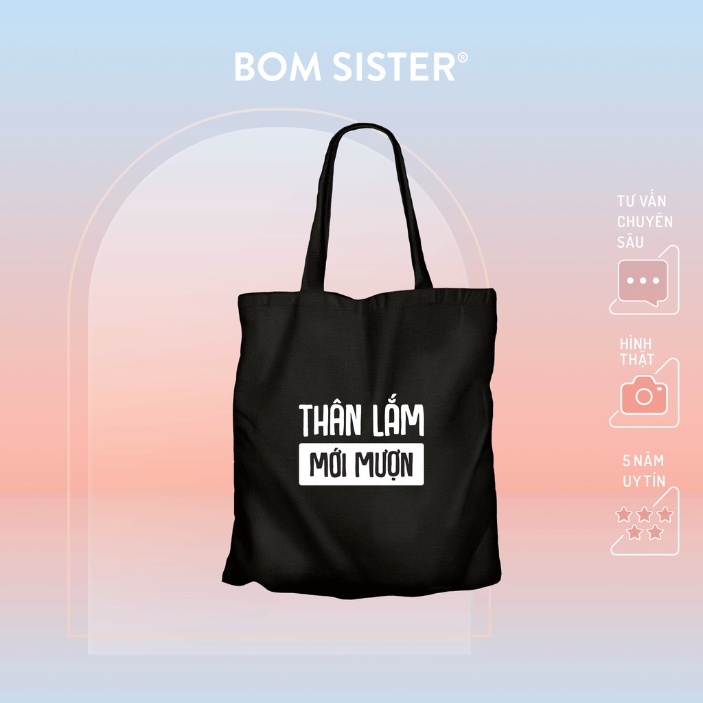 Túi tote canva đeo vai BOM SISTER PK0007