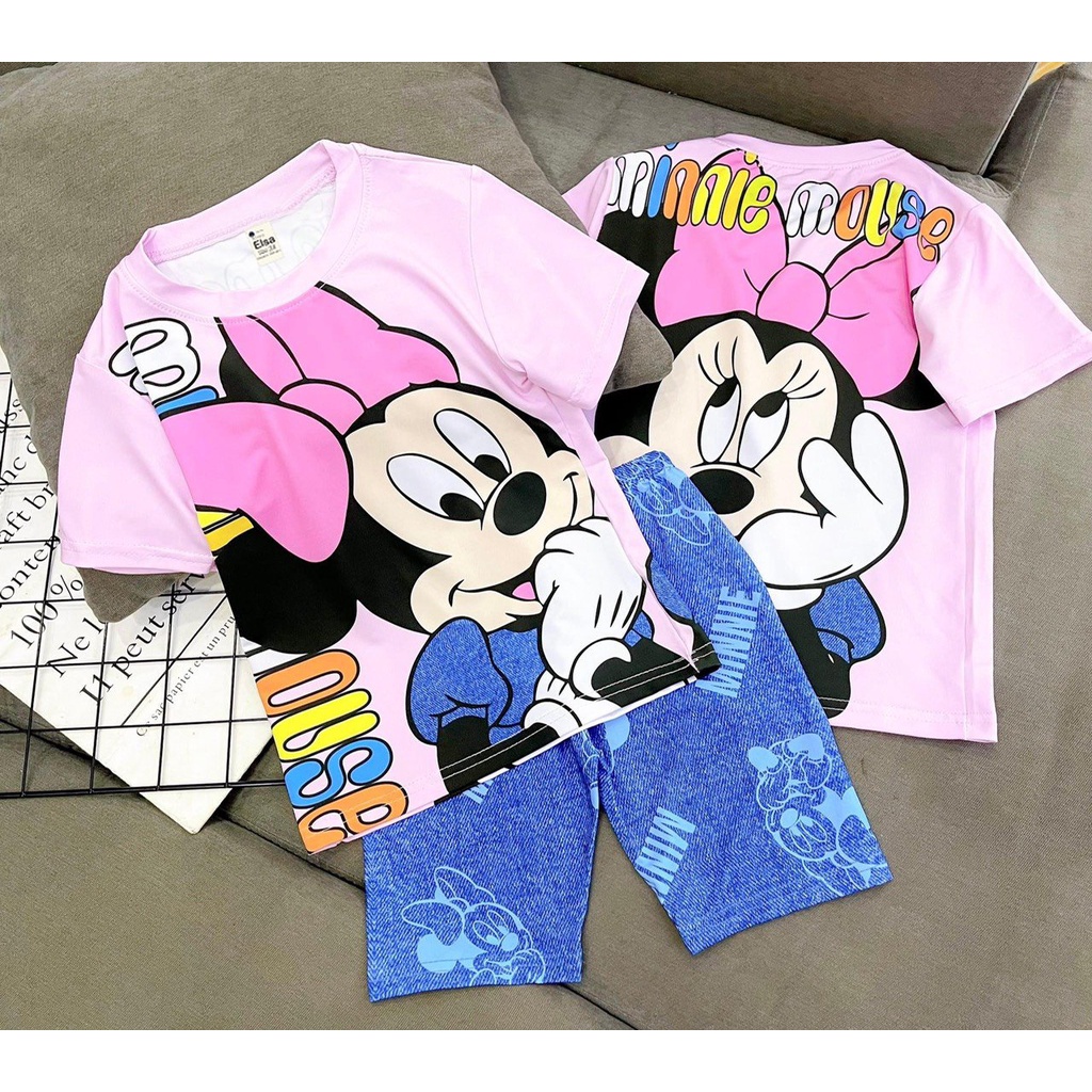 Bộ đồ Lửng Bé Gái in hình 3D (9-40Kg) chất liệu mềm mịn thoáng mát được các bé gái yêu thích Bán Chạy Nhất 2021###