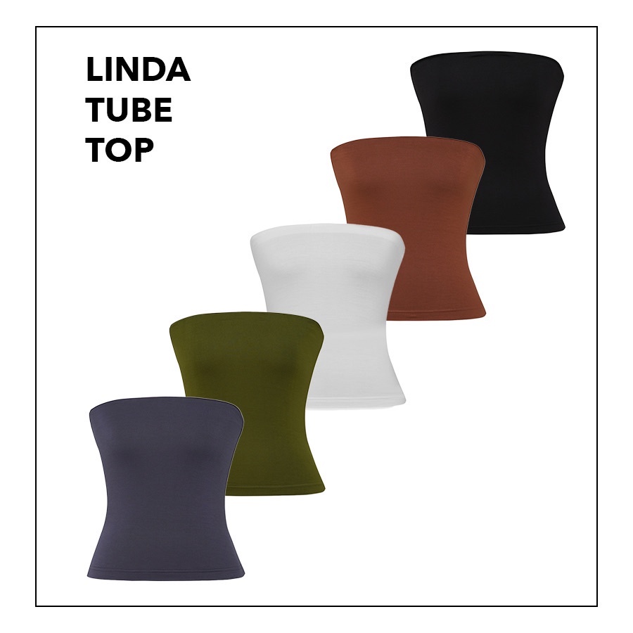 Áo quây Linda Tube Top Mia Ritta A2124 áo thun mềm viền chun basic Áo ống thun Áo quây ngực chắc chắn