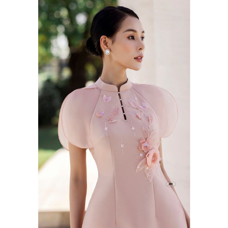 JM Dress Desgin - Áo dài cổ tàu tay raplang 2M18.2211TF