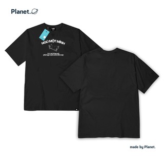 Áo thun ngủ một mình - hieuthuhai 100% cotton áo thun form rộng oversized planet