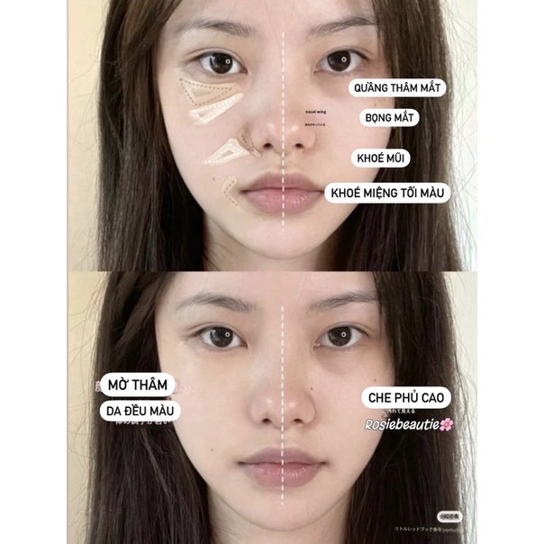 KEM CHE KHUYẾT ĐIỂM 3 MÀU VÀ CỌ TÁN SIÊU ĐỈNH