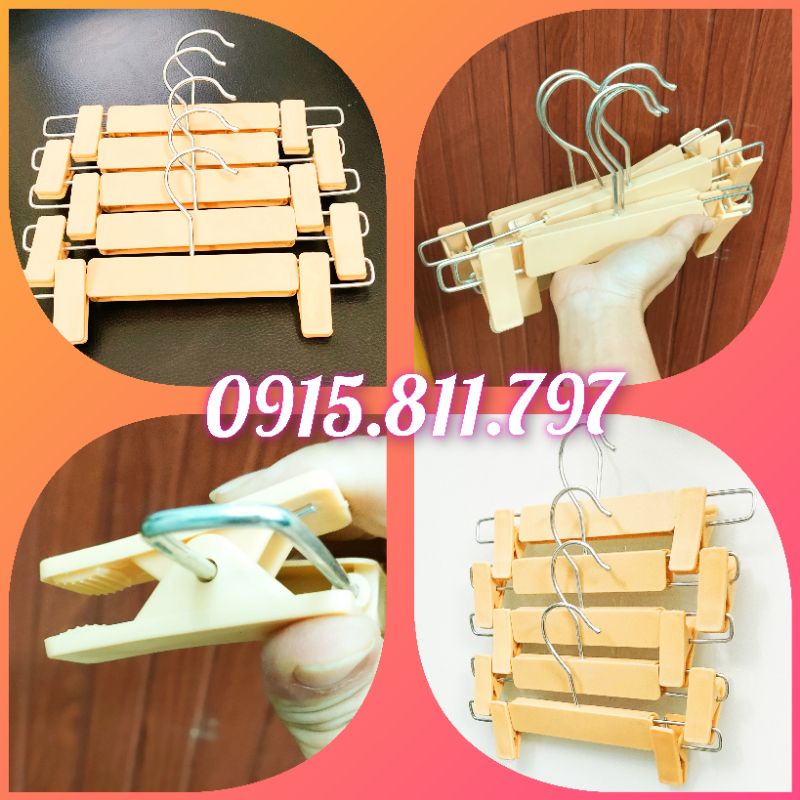 Combo 300 móc và 100 kẹp nhựa vàng trẻ em siêu bền đẹp,sang chảnh cho shop