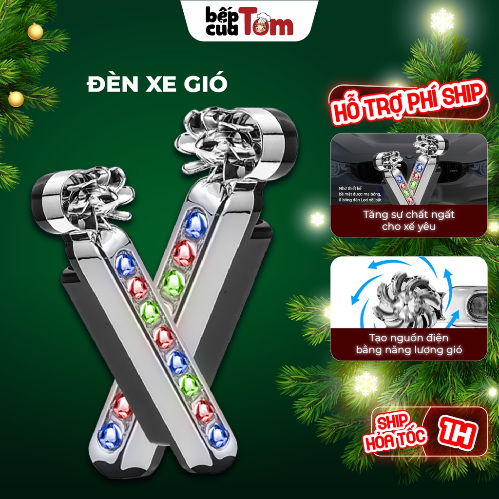 Đèn LED xe hơi 8 bóng sử dụng năng lượng gió