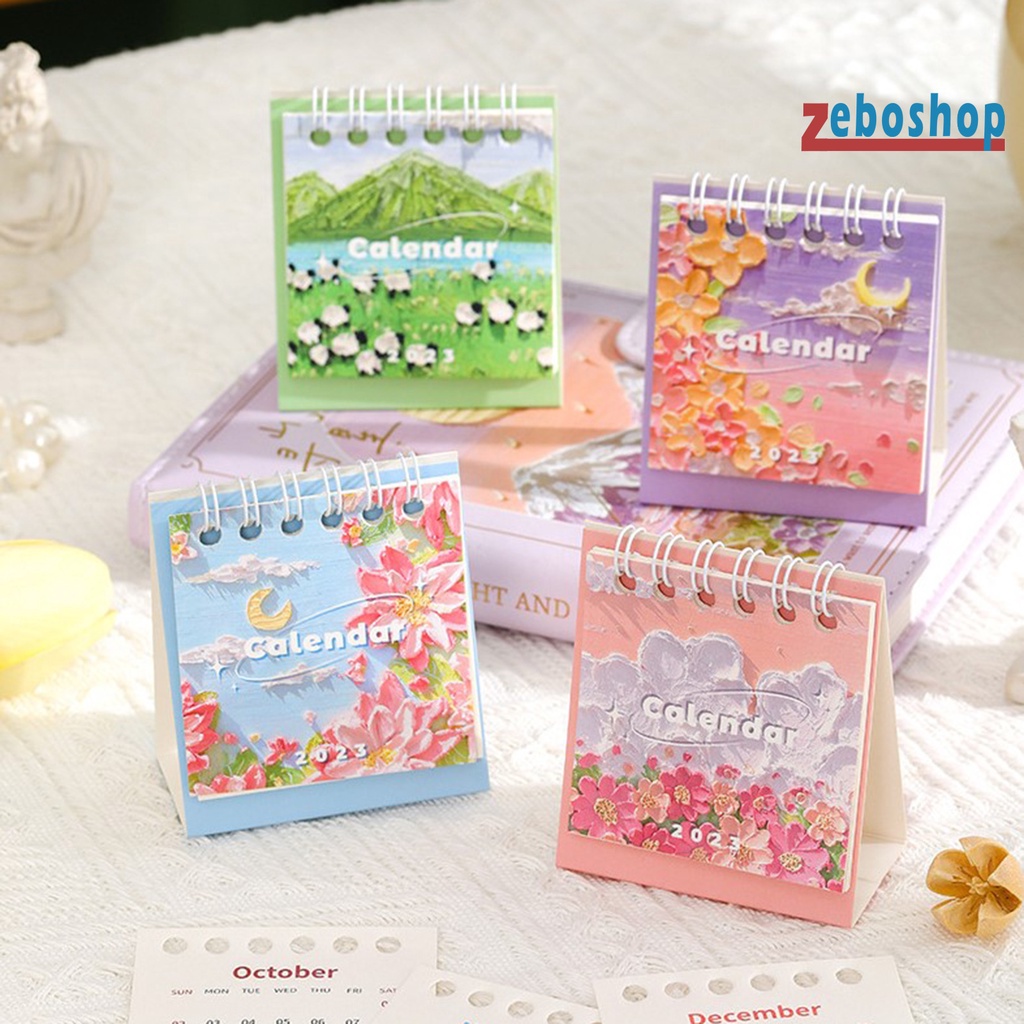 Lịch Để Bàn Mini 2023 In Họa Tiết Hoạt Hình Dễ Thương Dùng Trang Trí Phòng Ngủ