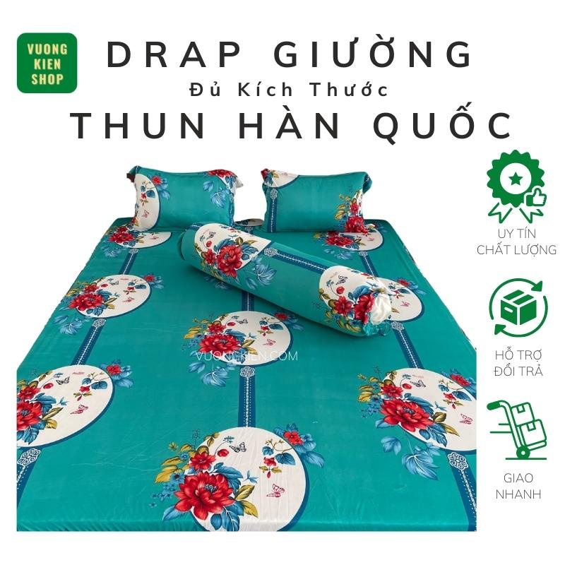 Drap thun lạnh Hàn Quốc đủ kích thước từ 1m đến 1m8 x 2m, bộ 4 món hoặc drap lẻ không vỏ gối 024