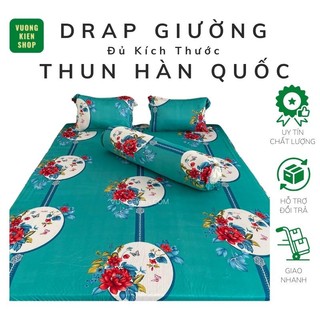 Drap thun lạnh Hàn Quốc đủ kích thước từ 1m đến 1m8 x 2m, bộ 4 món hoặc drap lẻ không vỏ gối 024
