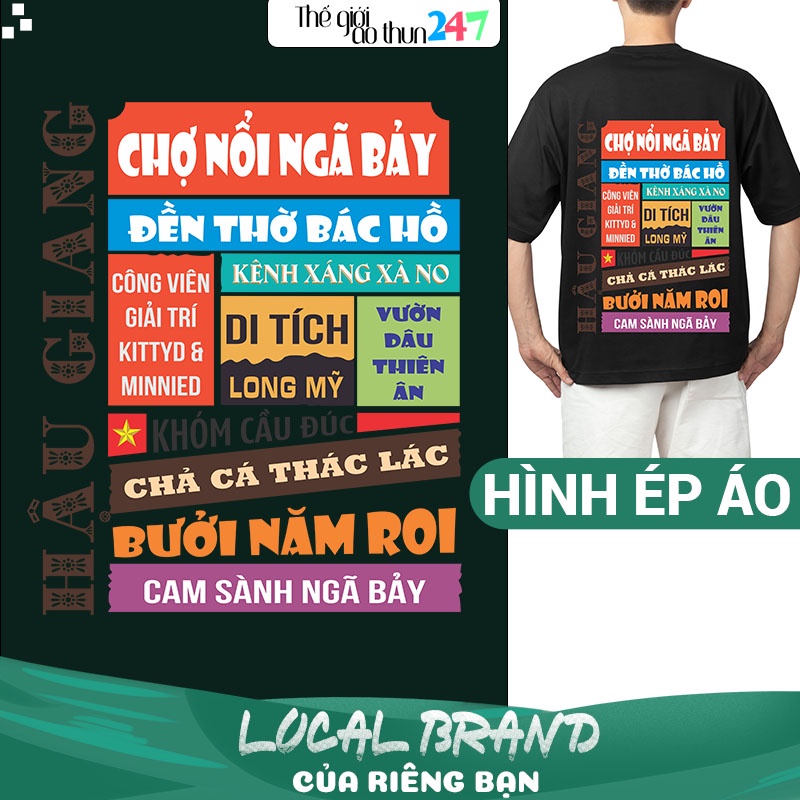 Hình ép nhiệt áo thun Hậu Giang
