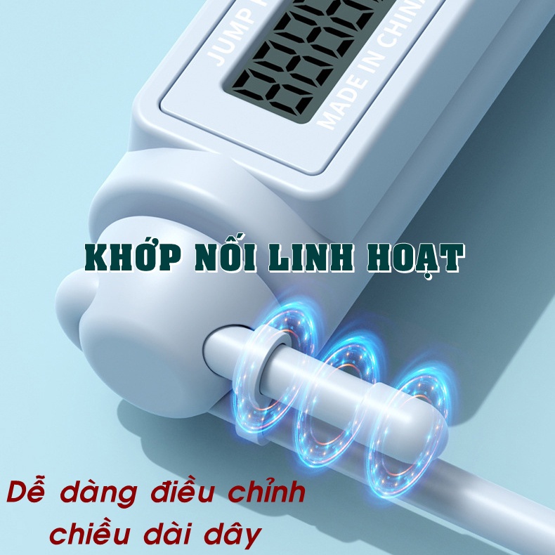 Dây Nhảy Không Dây Giảm Cân Thể Dục Cho Trẻ Em Người Lớn Dây Nhảy Thể Thao Lõi Thép Có Đếm Số Vòng Điện Tử