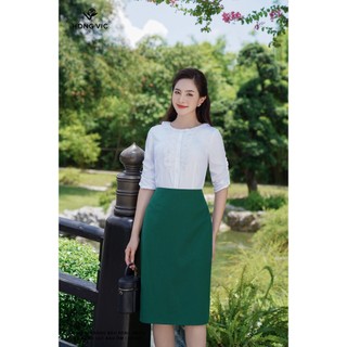 Áo sơ mi nữ thiết kế Hong Vic trắng bèo ren SM413