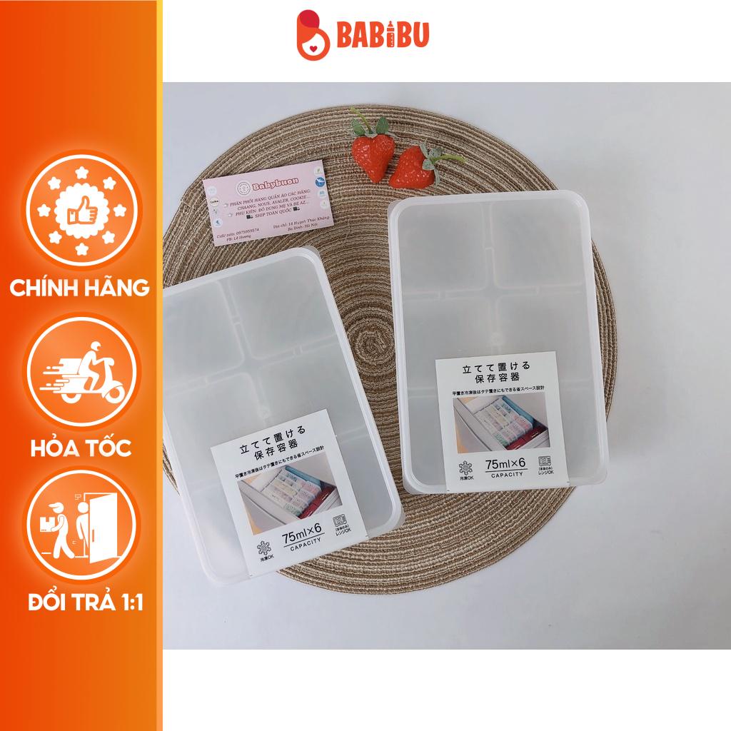 Hộp Thực Phẩm Chia 6 Ngăn 680ml Sanada Xuất Xứ Nhật Bản Dùng Lò Vi Sóng,An Toàn cho Bé Babibu