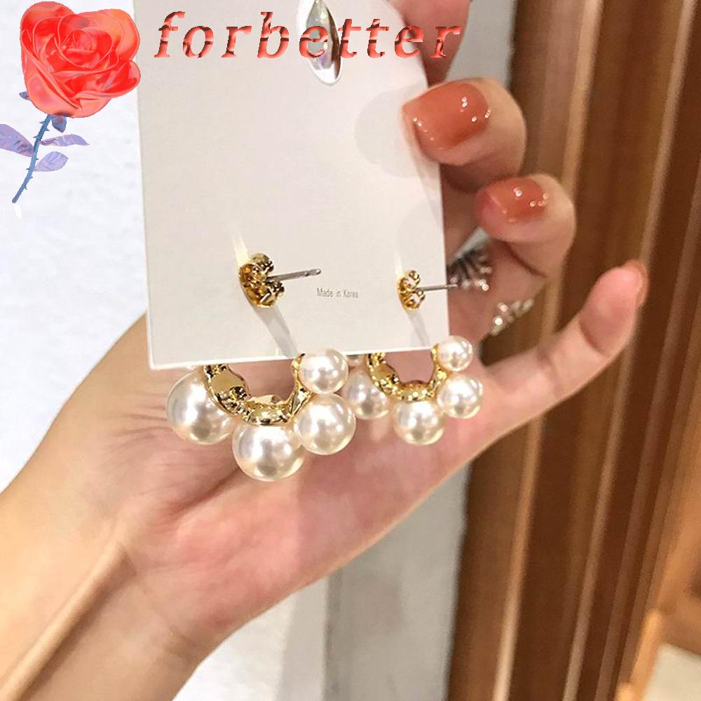 Đôi Khuyên Tai Tròn Đính Hạt Ngọc Trai S925