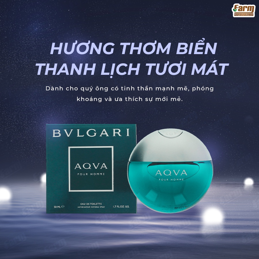 Nước Hoa Bvlgari aqva pour homme 100ml Mát Lạnh Sảng Khoái mùi tươi mát
