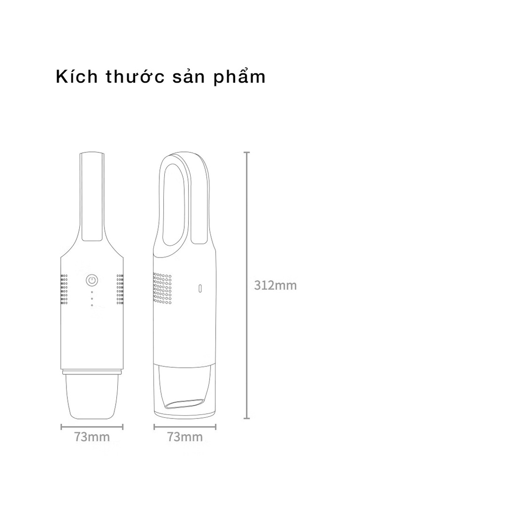 Máy hút bụi ô tô 70mai Pro PV01/PV02