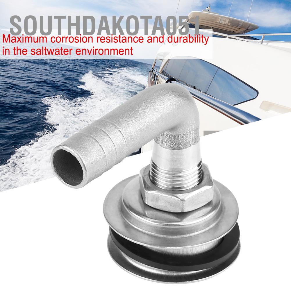 Southdakota051 90 ° Thuyền hàng hải bằng thép không gỉ Ống xả khí nạp nhiên liệu cho ống 5/8 "