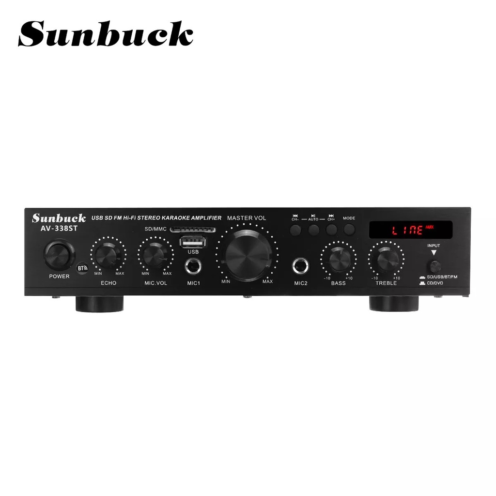 Amply karaoke SUNBUCK AV-338ST - Hàng chính hãng - Công suất cao, HIFI kỹ thuật số âm thanh stereo loa vali 5 kênh