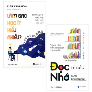 Sách zenbooks - combo 2 cuốn làm sao học ít hiểu nhiều + đọc nhiều nhớ được bao nhiêu
