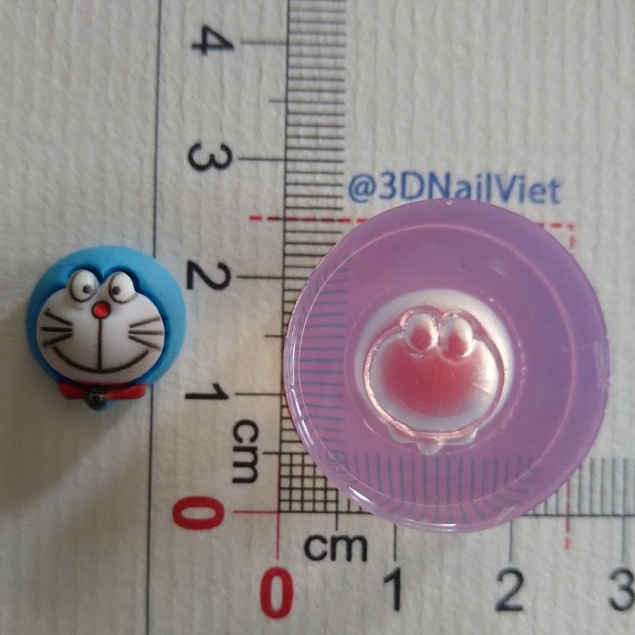 DIY - Khuôn charm trang trí nail, làm cài áo, hoa tai kute - Mèo máy ngố Dora