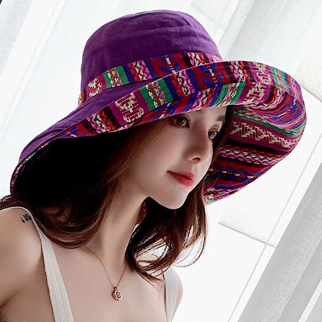 Nón Tai Bèo Rộng Vành Thời Trang Đi Biển Mùa Hè Cho Nữ