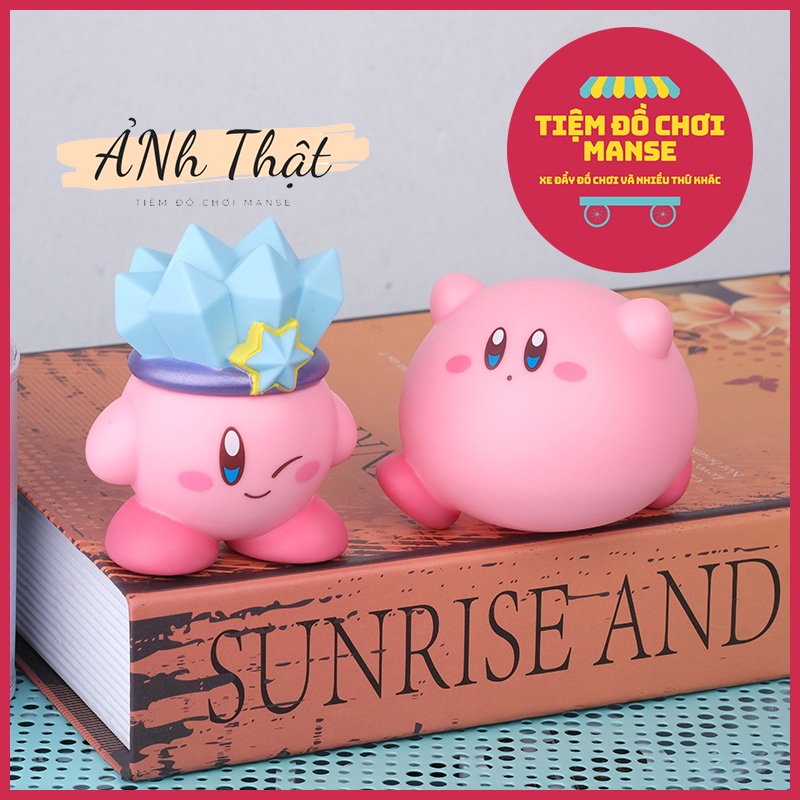 Set Mô hình 8 Kirby Star dễ thương, trang trí bàn làm việc