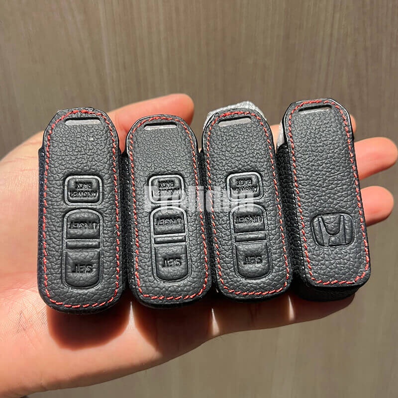 Vỏ Bọc Chìa Khóa Điều Khiển 3 Nút Bằng Da Cho Xe Máy Honda Scoopy Vario PCX Monkey 125 Monyet 125 Motor