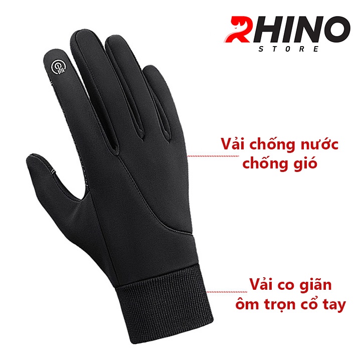 Găng tay giữ ấm mùa đông chống gió, kháng nước mưa Rhino GG102 Cảm ứng điện thoại