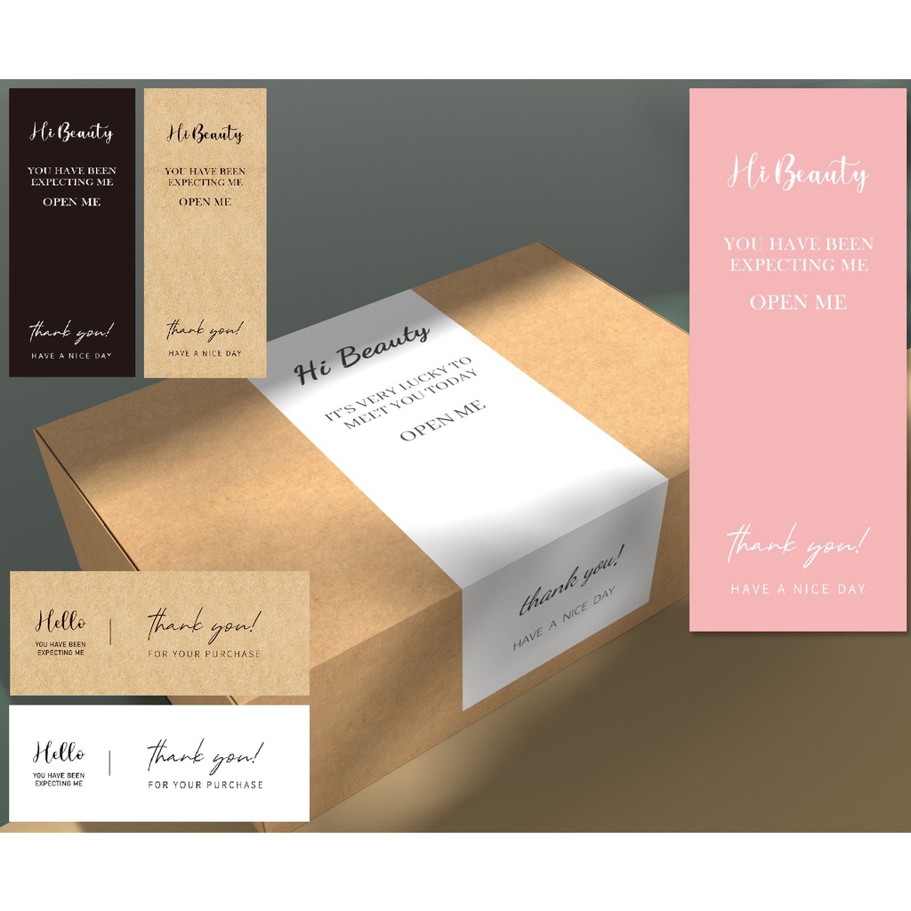Tem niêm phong cảm ơn, nhãn dán thank you, tem thank you thiết kế chữ đơn giản sang trọng