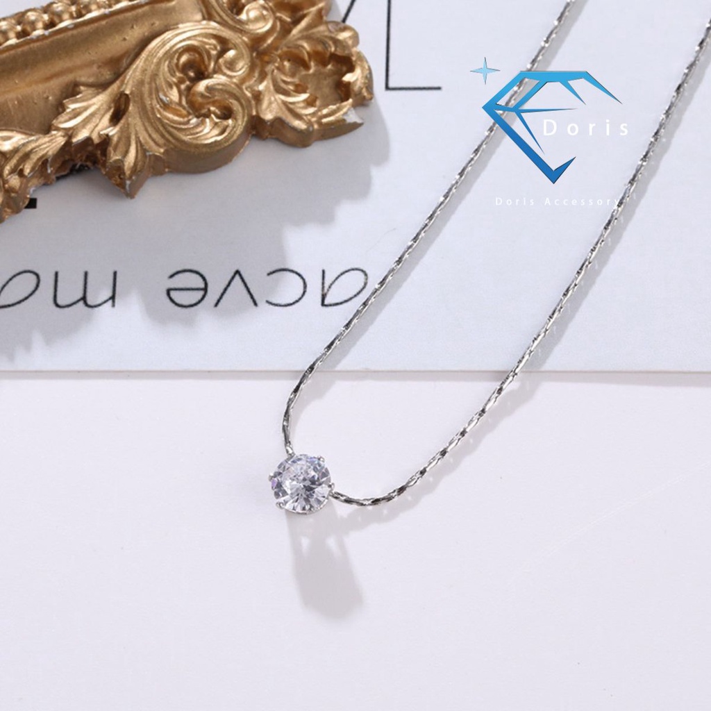 Dây chuyền nữ Doris titan hạt kim cương Gold / Silver / Rose Gold X9-104A