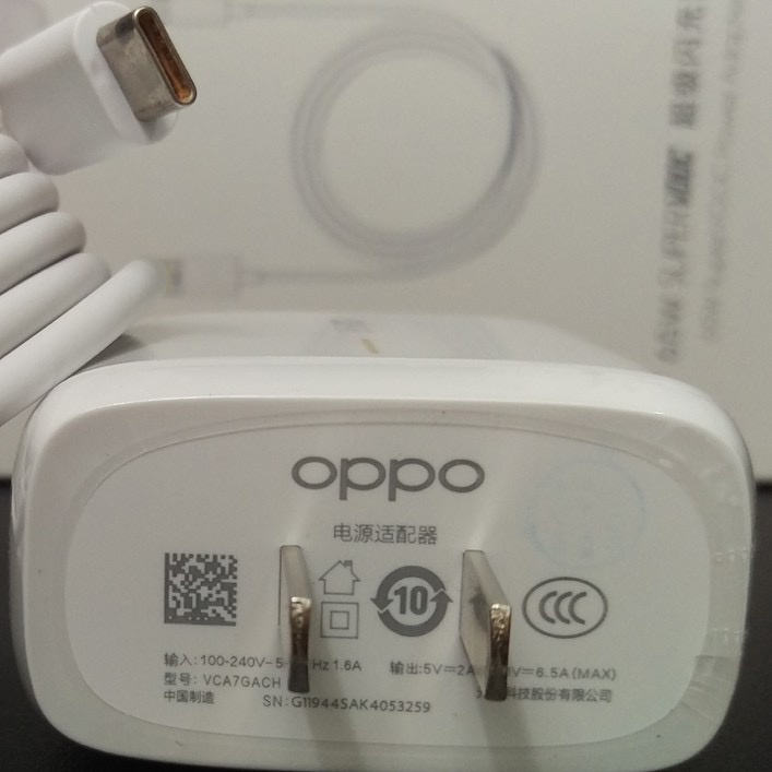 Combo Bộ Cục Củ Sạc Oppo 65W và Dây Cáp Sạc Type C 5A Cho Oppo, Realme, Reno, Xiaomi, Vivo