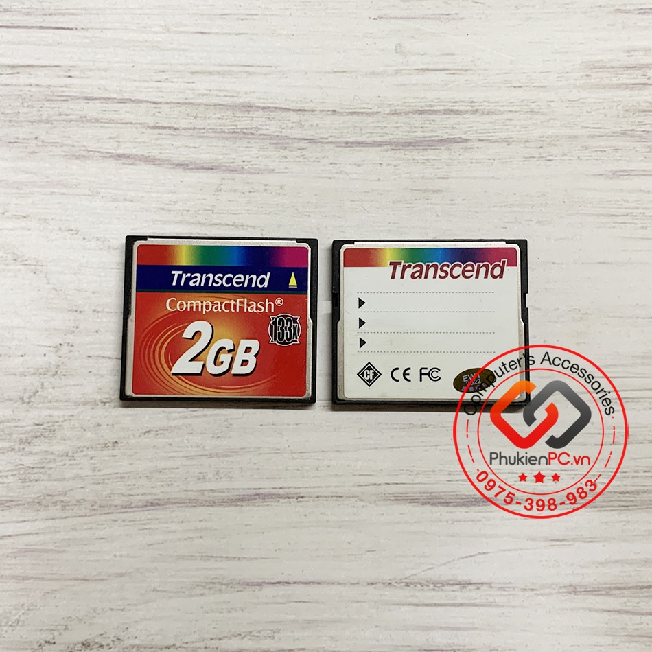 Thẻ nhớ CF card Transcend công nghiệp 2GB 133x, chuyên dùng cho máy CNC, PLC, cơ khí chính xác