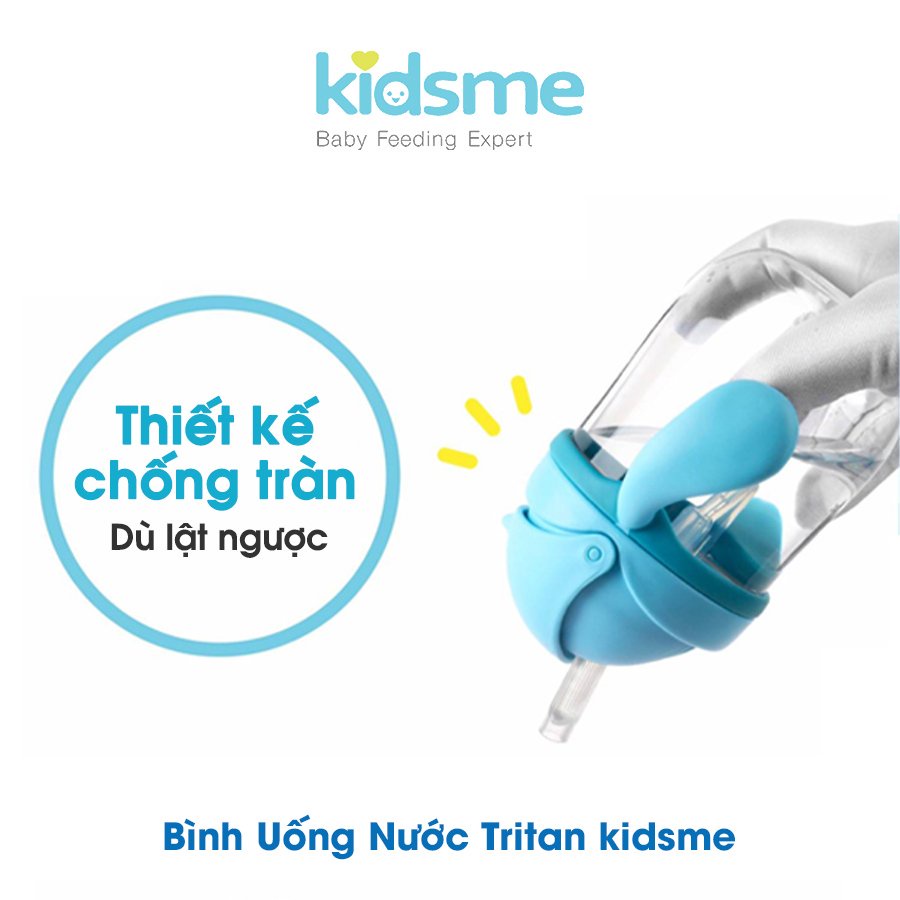 Bình uống nước tritan cao cấp Kidsme 300ml cho bé (9876)