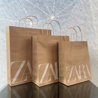 Túi giấy dây giấy kraft nhập khẩu tại chỗ ZARA túi xách giấy kraft bán buôn túi mua quần áo