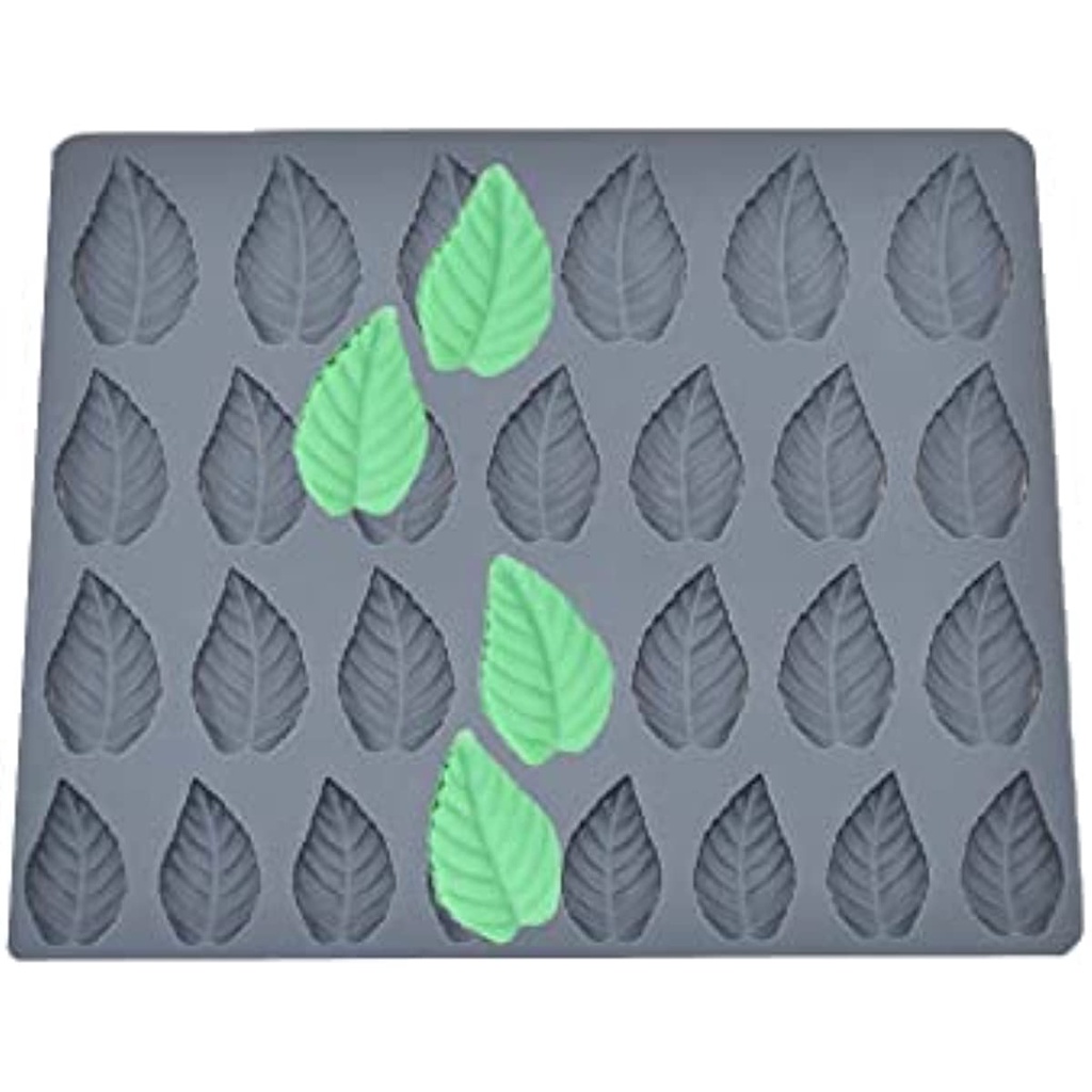 Khuôn Silicone 24 Ngăn Tạo Hình Lá Cây Trang Trí Bánh