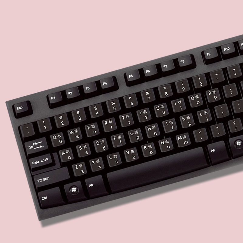 Miếng Dán Bàn Phím Laptop Máy Tính Hình Tròn In Chữ Thay Đổi Màu Sắc