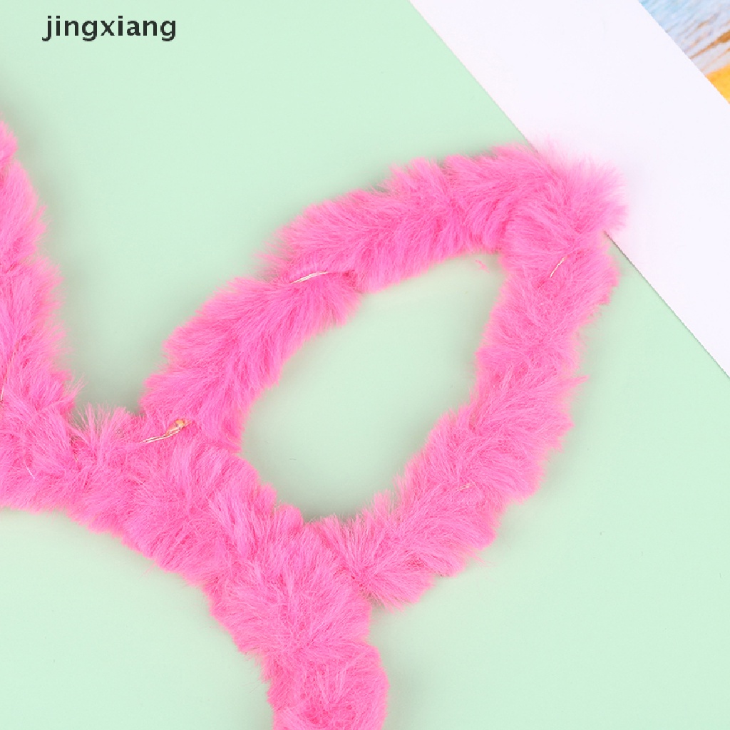 Băng Đô Cài Tóc Hình Tai Thỏ 10 Đèn LED Phát Sáng Dành Cho Trẻ Em