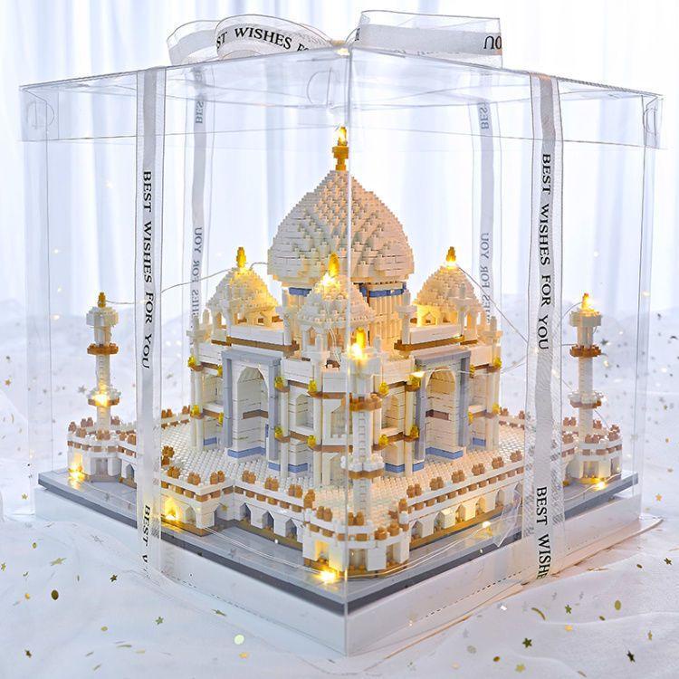 Tương thích với gạch Lego, lâu đài Taj Mahal, đồ chơi lắp ráp hạt nhỏ cho người lớn, khó khăn cho người lớn, quà tặng nữ