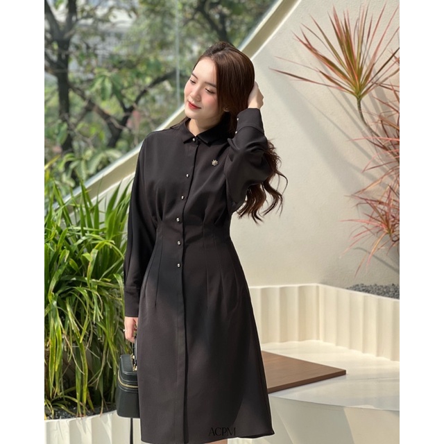 Chloris dress / Váy sơ mi dáng ngắn nhún li