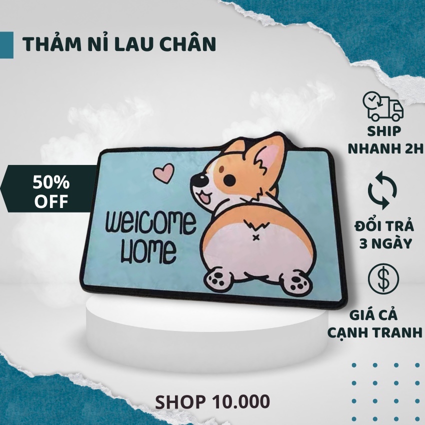 Thảm Trải Sàn, Thảm Lau Chân 3D Hình Thú, Thảm Bếp Thảm Lông Chống Trượt,Chống Hôi Chân,Thấm Hút Tốt, HÌNH NGẪU NHIÊN
