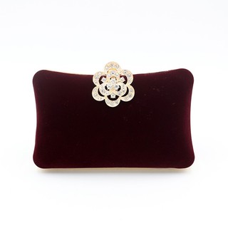 Clutch nhung nắp hoa 486