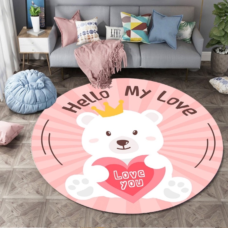 Thảm Bali Tròn trải sàn 3D 1mx1m1 cao cấp