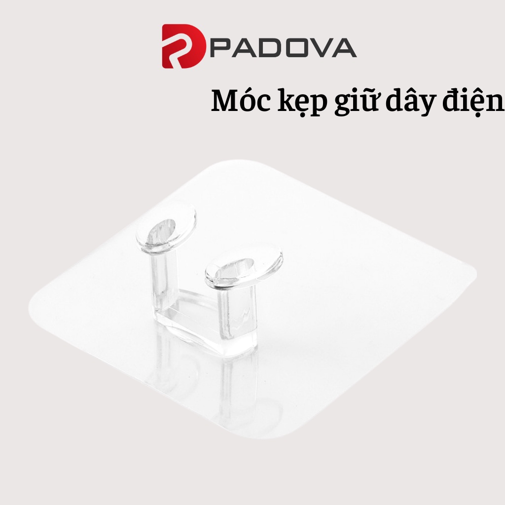 Móc Dán Tường Kẹp Giữ Dây Điện, Phích Cắm Kê Đỡ Điện Thoại Đa Năng PADOVA 8340