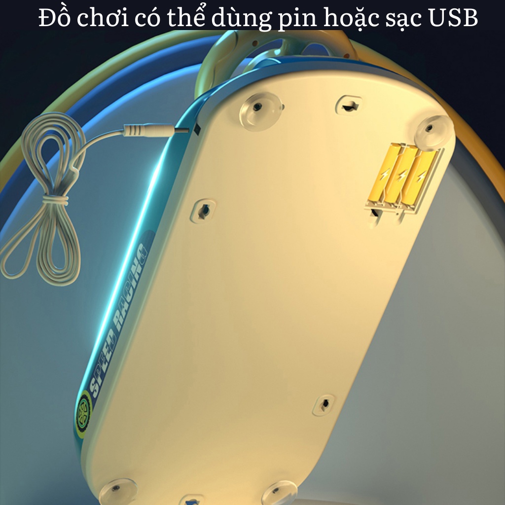 Đường đua xe ô tô, vô lăng đồ chơi cho bé có màn hình có nhạc PLAYKID PK035