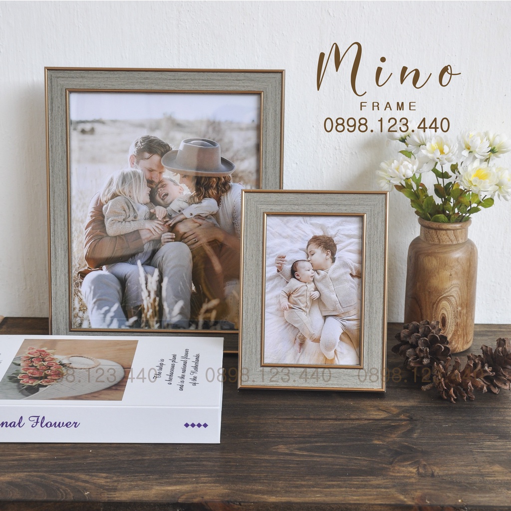 Khung Ảnh Gỗ Nhiều Kích Thước Trang Trí Phòng Khách, Phòng Ngủ Mino Frame
