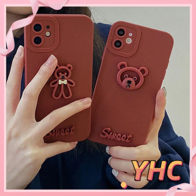 ốp iphone TPU In Hình Gấu 3d tương thích iPhone 6s 6splus 7 7plus 8 8plus X XS XSMAX 11 12 Pro Max Plus-055