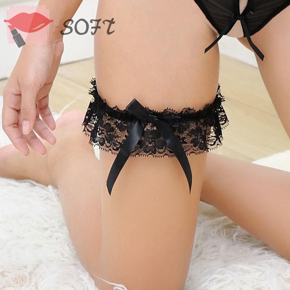 Đai đeo đùi vải ren phối nơ dễ thương quyến rũ cho nữ